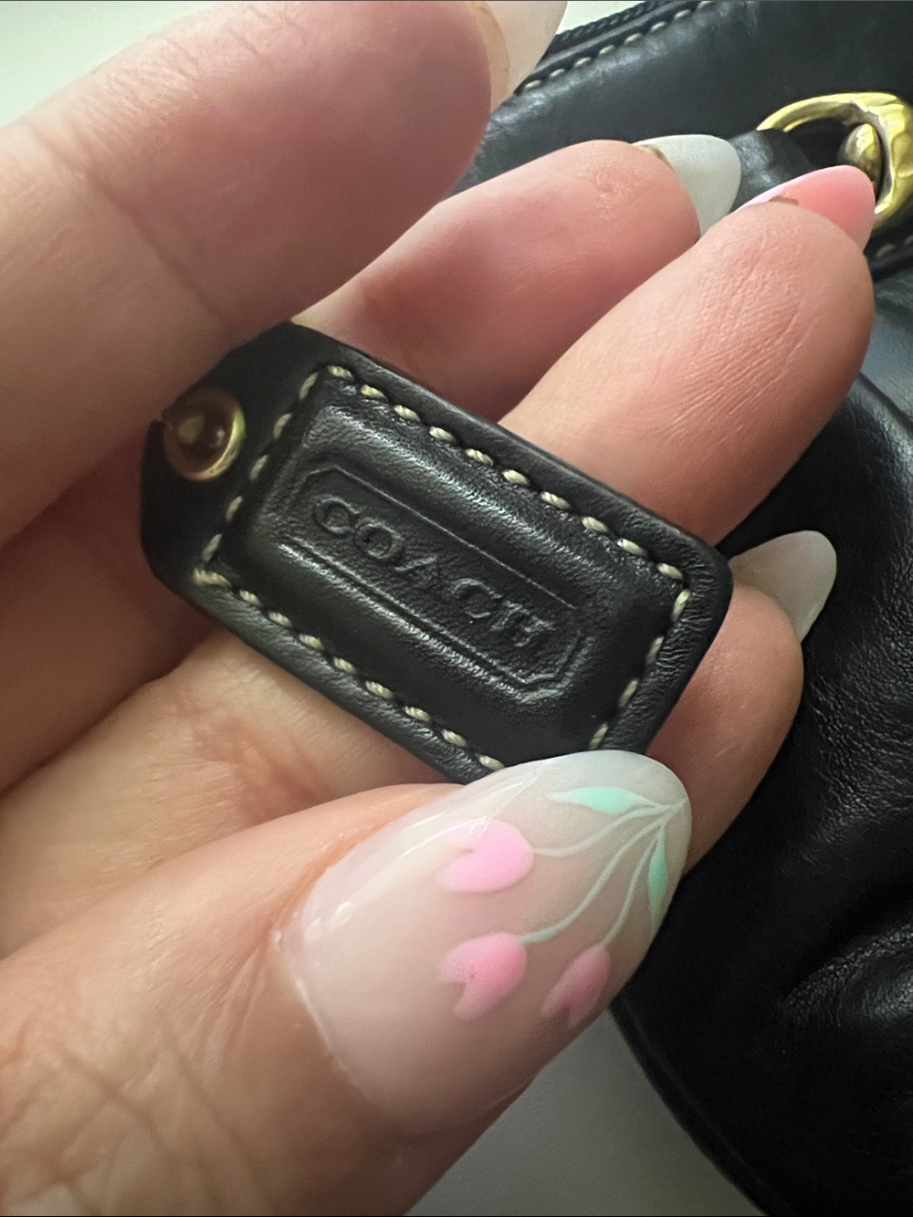 Coach Black Leather Wristlet with Gold Hardware - Picture 6 of 6